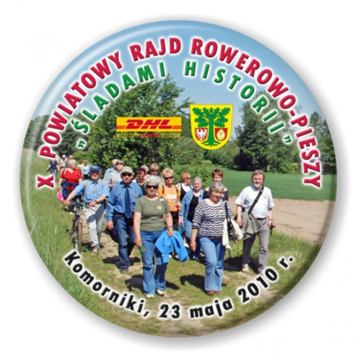 przypinka Śladami historii - Komorniki 2010