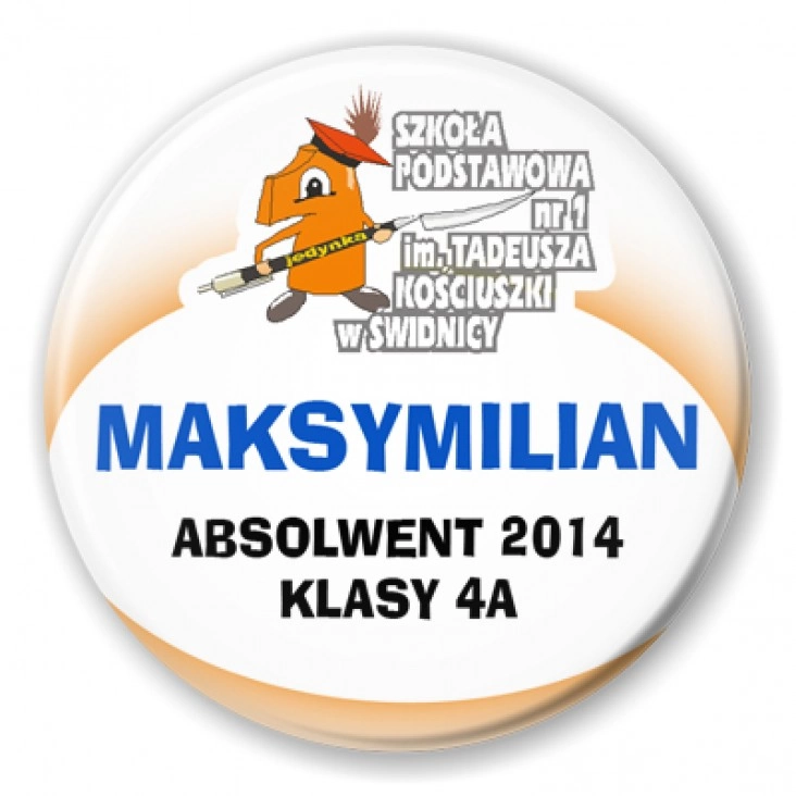 przypinka SP nr 1 w Świdnicy - Absolwent 2014