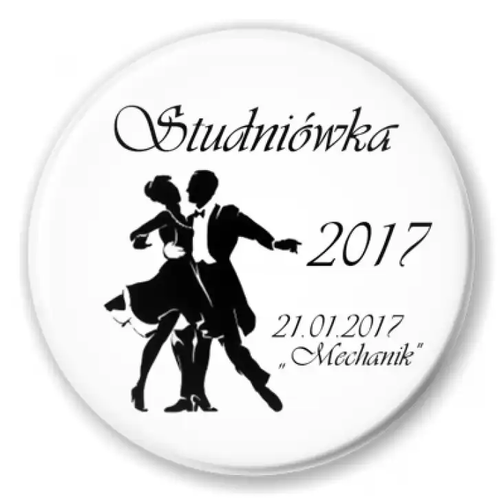przypinka Studniówka 2017 - Mechanik