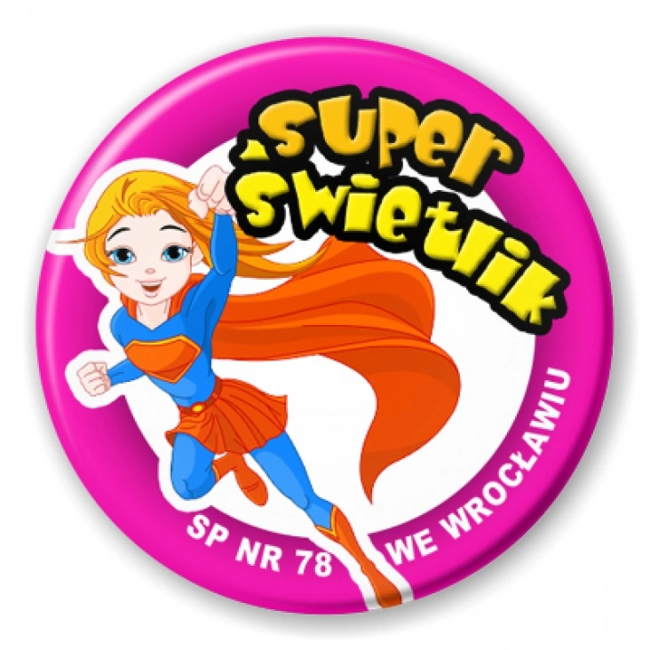 przypinka Super świetlik - SP nr 78 we Wrocławiu