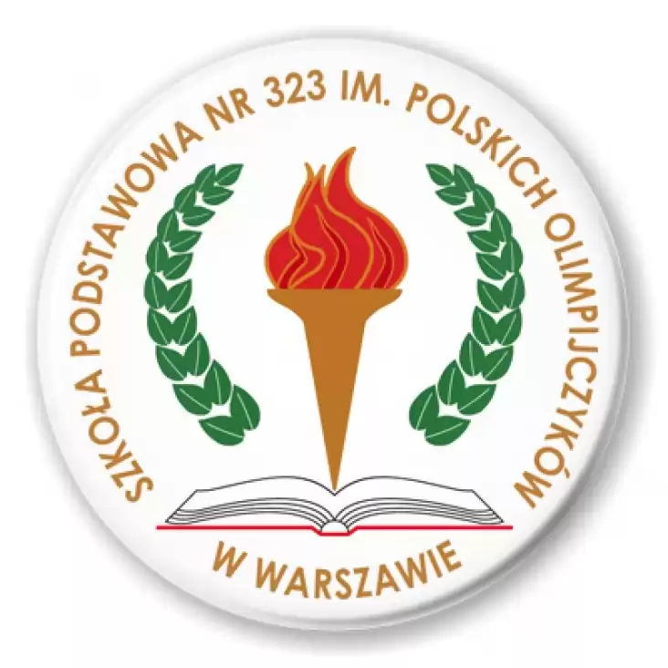 przypinka Szkoła Podstawowa nr 323 w Warszawie