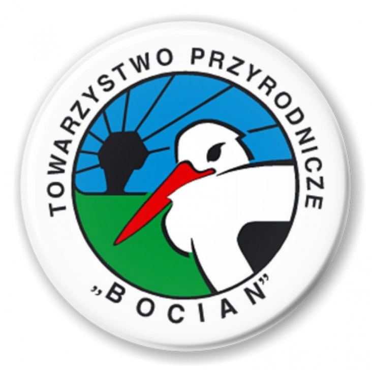 przypinka Towarzystwo Przyrodnicze Bocian