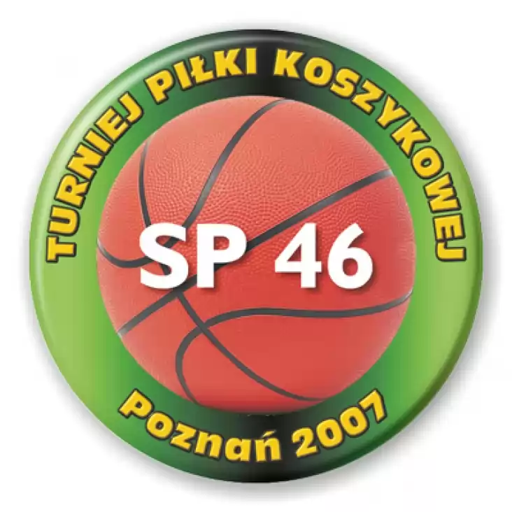 przypinka Turniej Piłki Koszykowej w SP 46
