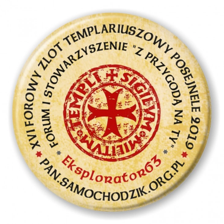 przypinka XVI Forowy Zlot Templariuszowy