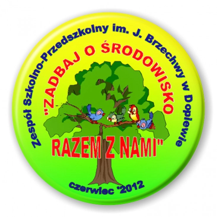 przypinka Zadbaj o środowisko razem z nami