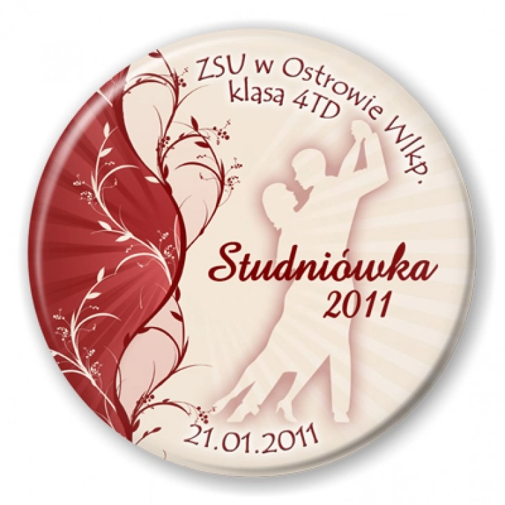 przypinka ZSU  w Ostrowie Wlkp. - Studniówka 2011