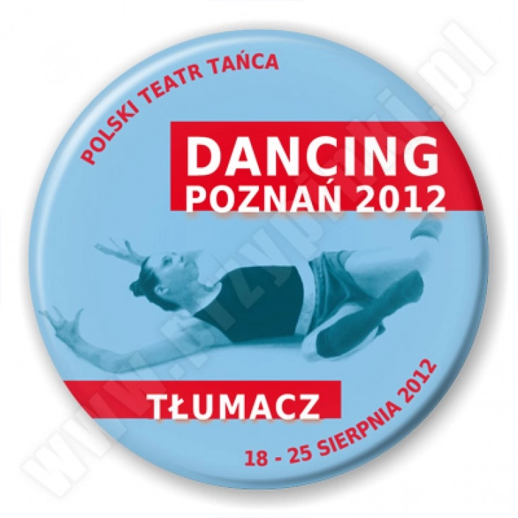 przypinka Dancing Poznań 2012 - tłumacz