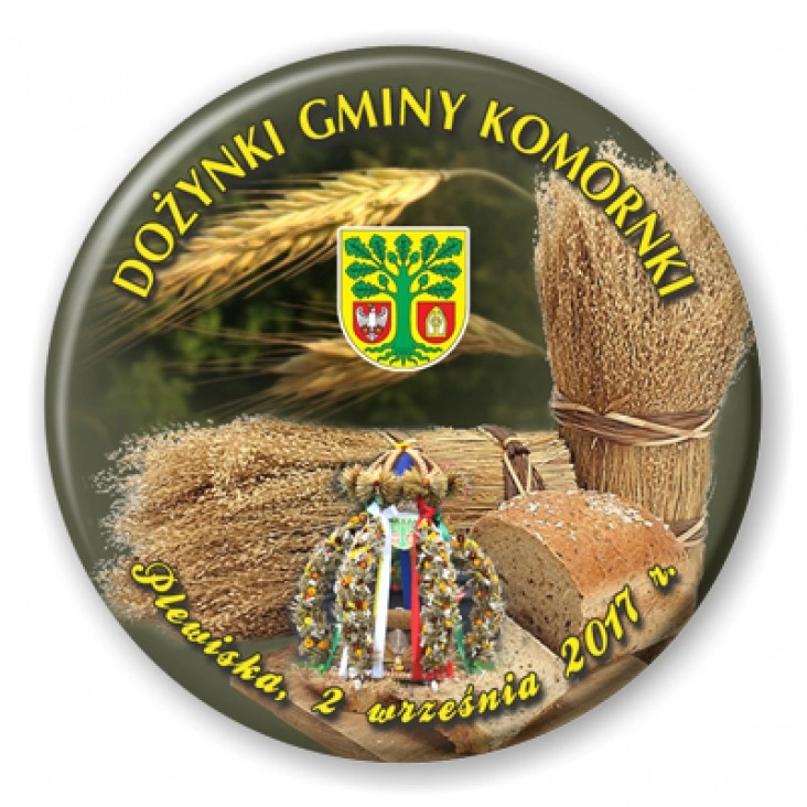 przypinka Dożynki Gminy Komorniki 2017