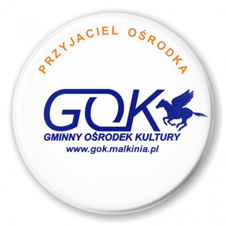 przypinka GOK - przyjaciel ośrodka 