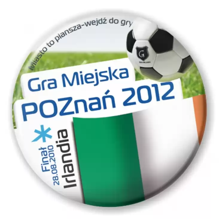 przypinka Gra Miejska - Poznań 2012 - Irlandia