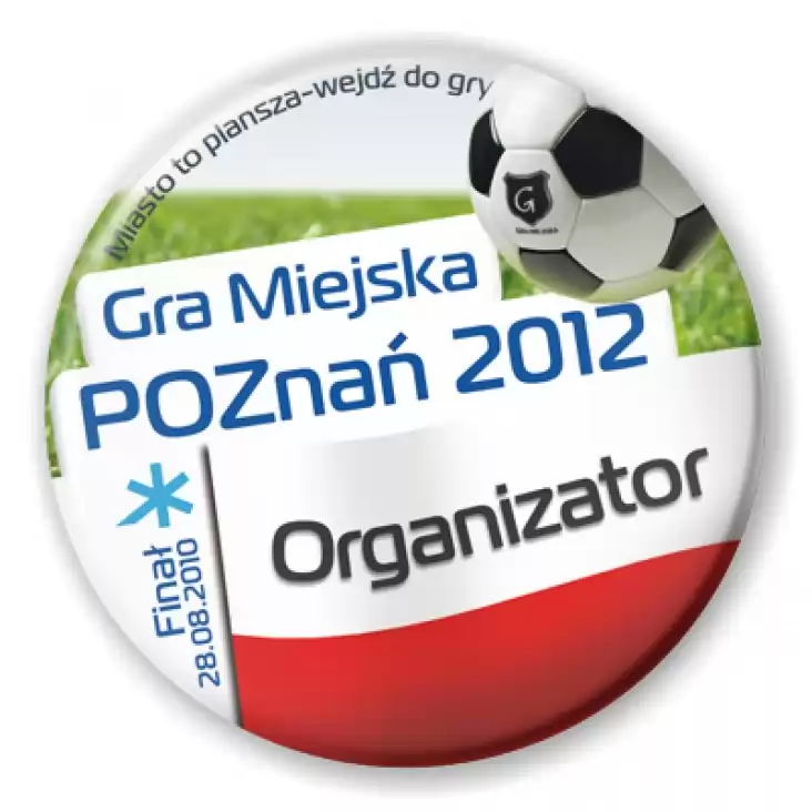przypinka Gra Miejska - Poznań 2012 - Polska