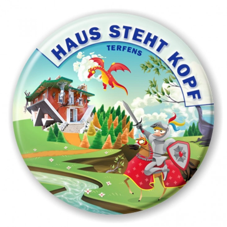 przypinka Haus Steht Kopf