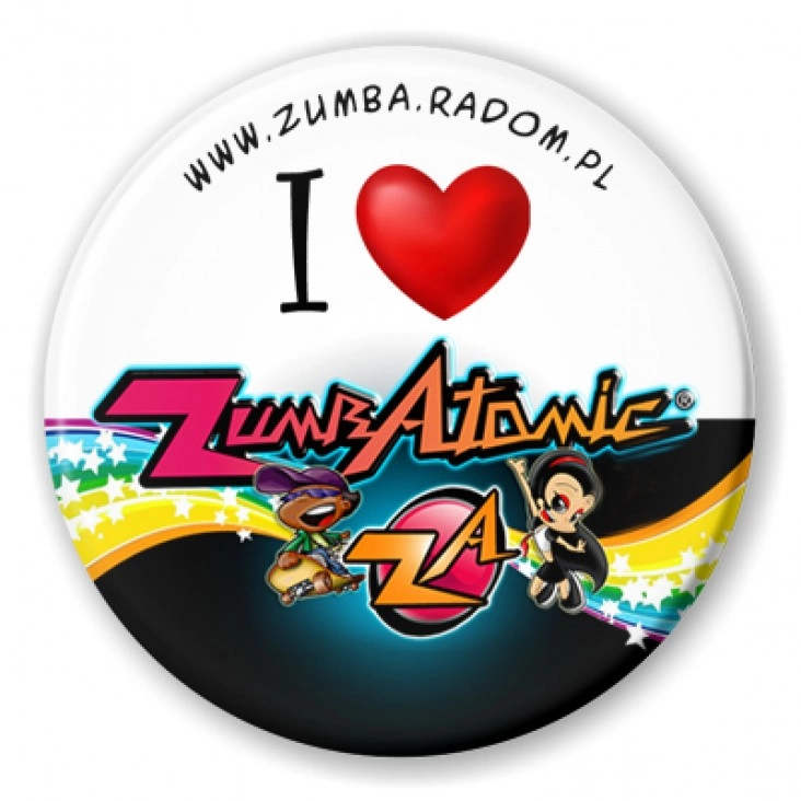 przypinka I love ZumbAtomic