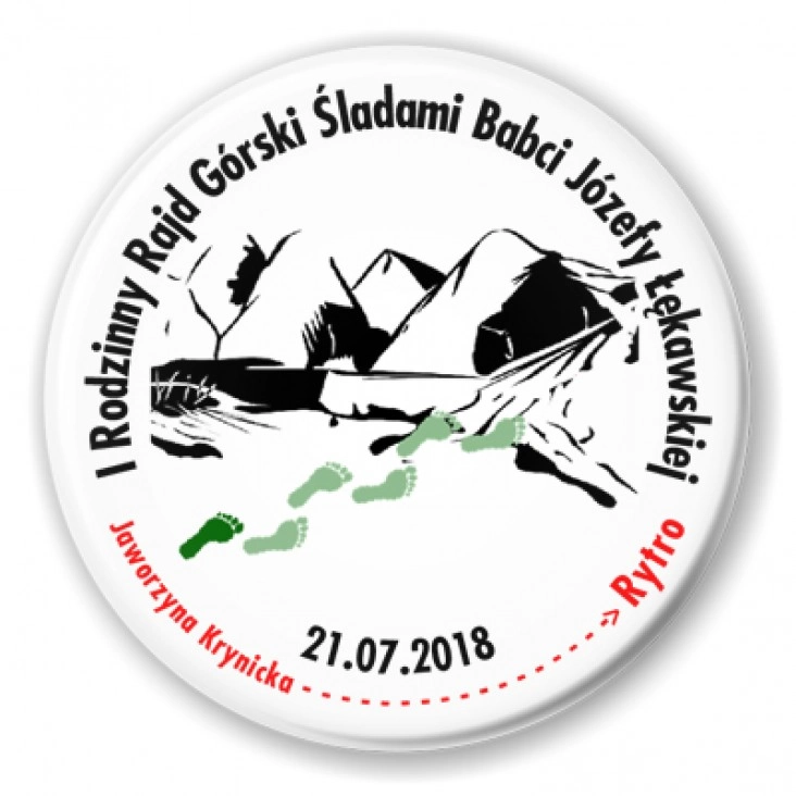 przypinka I Rodzinny Rajd Górski