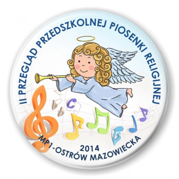 przypinka II Przegląd Przedszkolnej Piosenki Religijnej