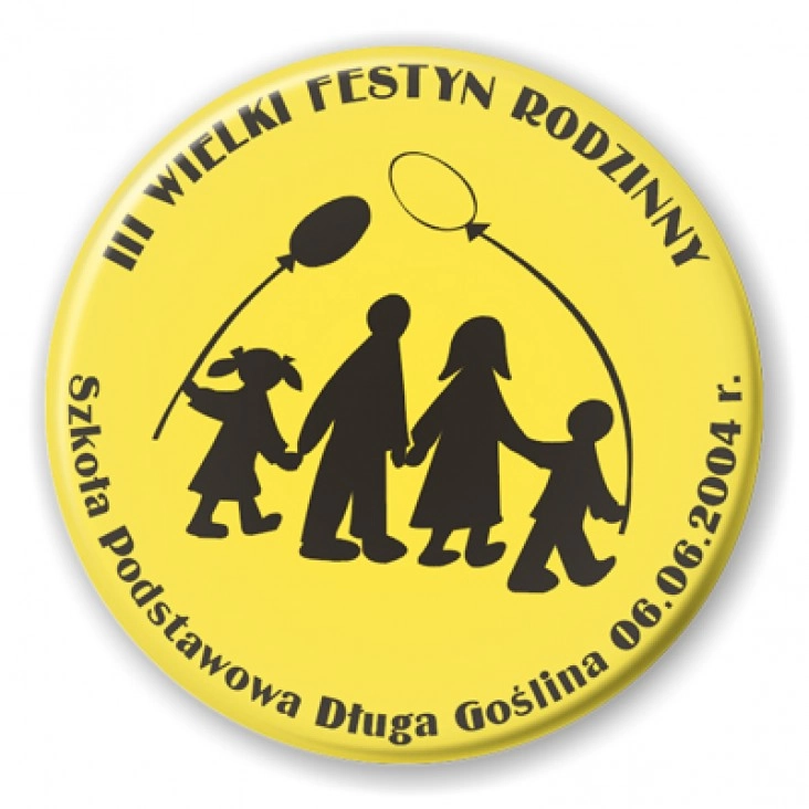 przypinka III Wielki Festiwal Rodzinny - Długa Goślina 2004