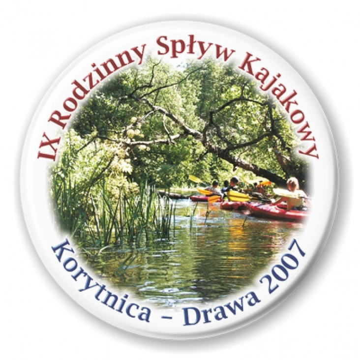 przypinka IX Rodzinny Spływ Kajakowy, Korytnica - Drawa 2007