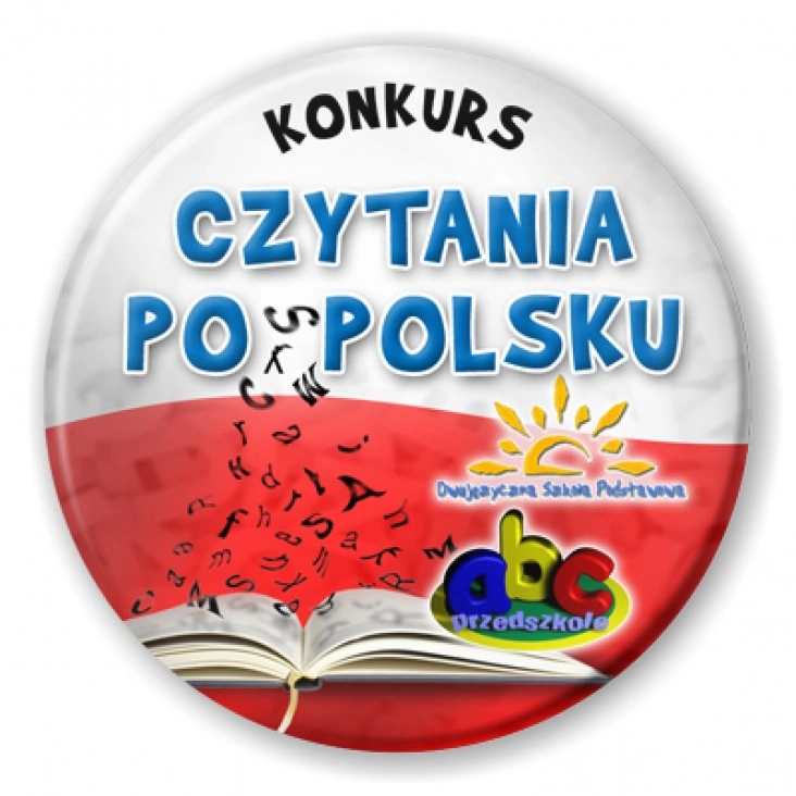 przypinka Konkurs czytania po polsku