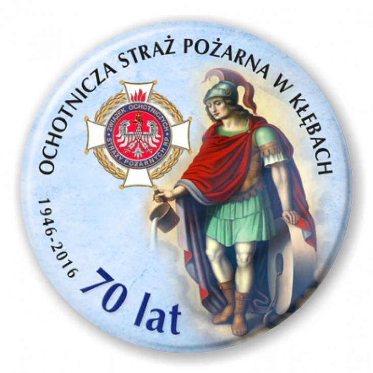 przypinka OSP w Kłębach