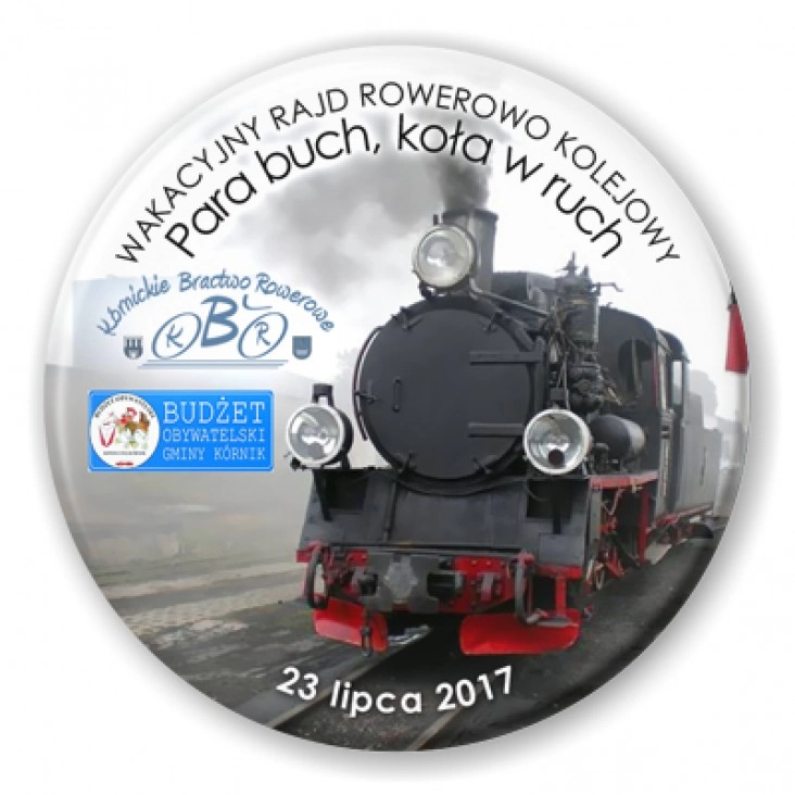 przypinka Para buch, koła w ruch