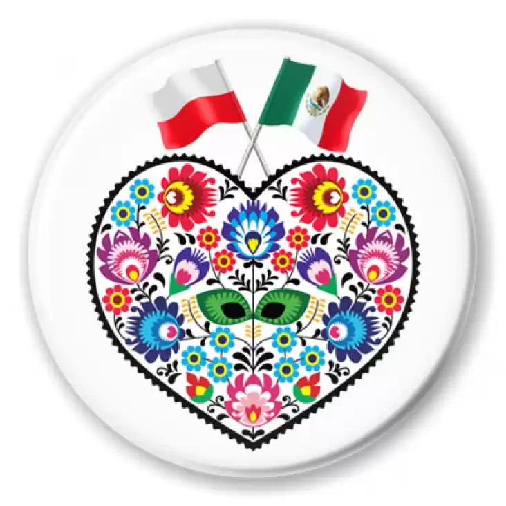 przypinka Polska - Meksyk