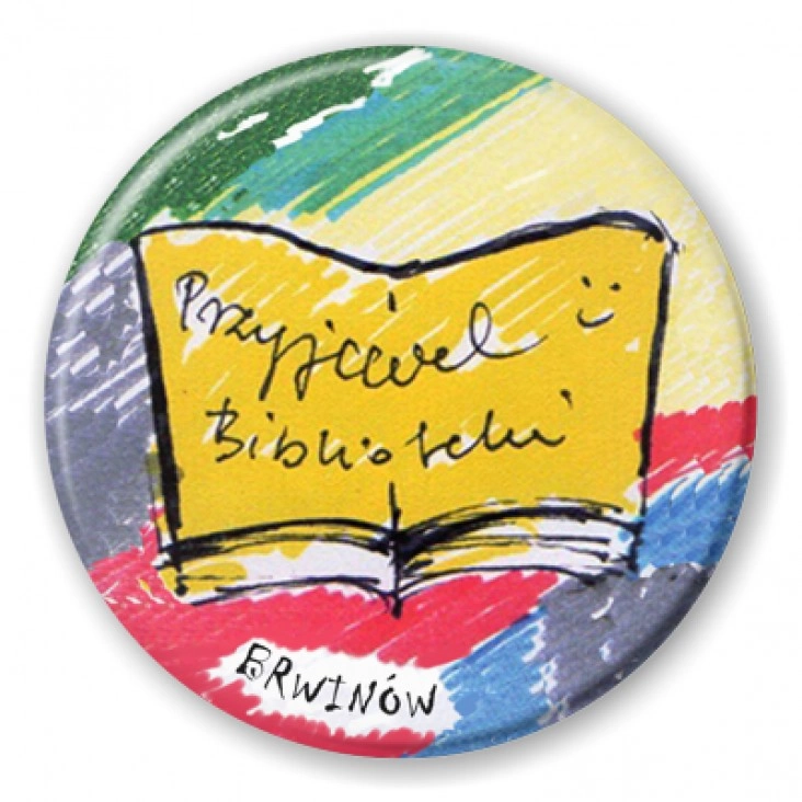 przypinka Przyjaciel Biblioteki - Brwinów