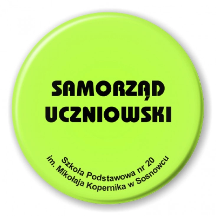 przypinka SAMORZĄD UCZNIOWSKI