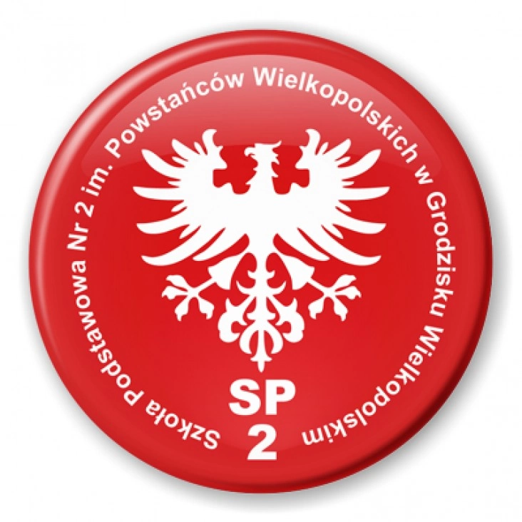 przypinka SP 2 w Grodzisku Wielkopolskim