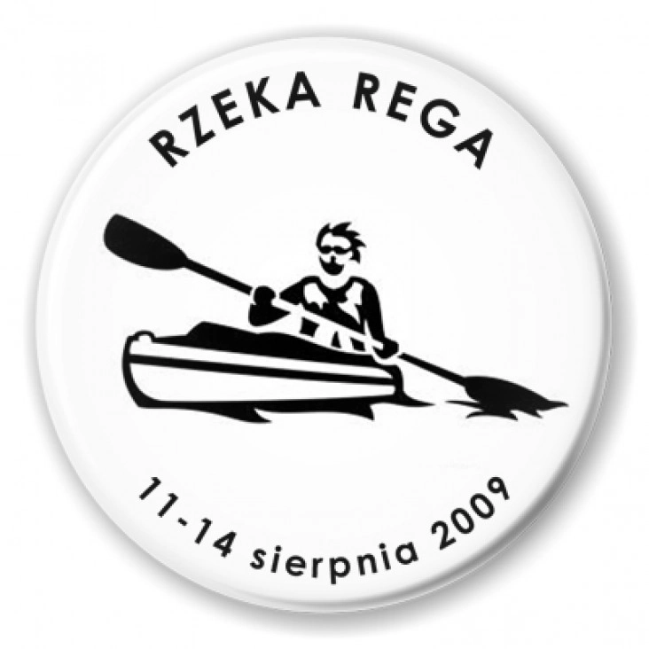 przypinka Spływ kajakowy - Rzeka Rega