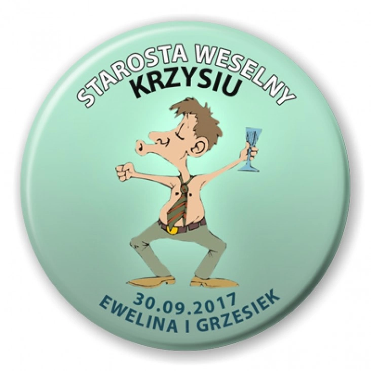 przypinka Starosta weselny