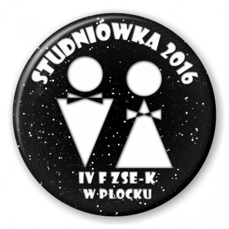 przypinka Studniówka -  IV F ZSE-K w Płocku