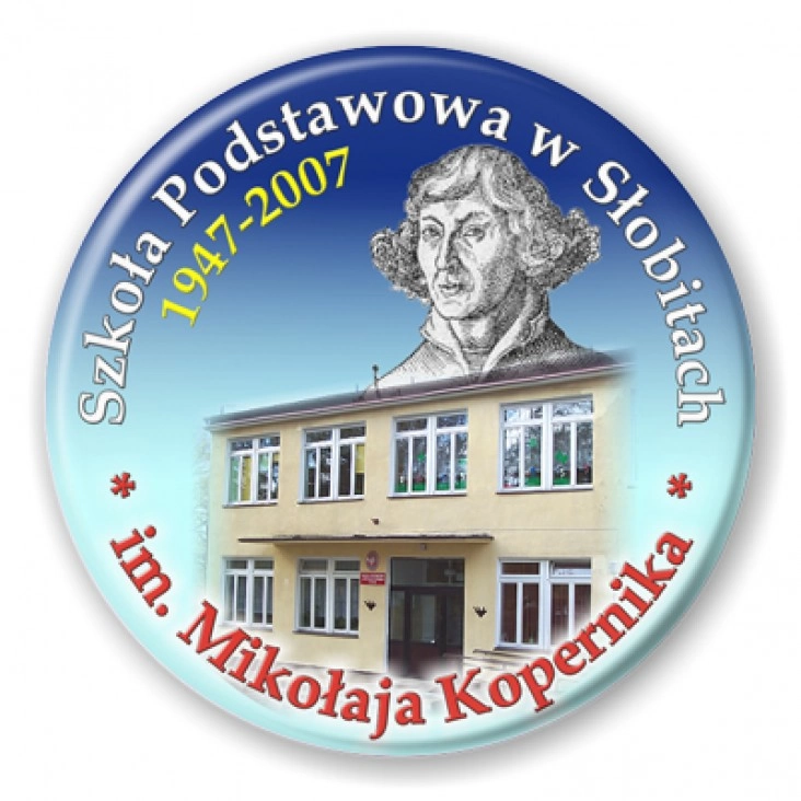 przypinka Szkoła Podstawowa w Słobitach