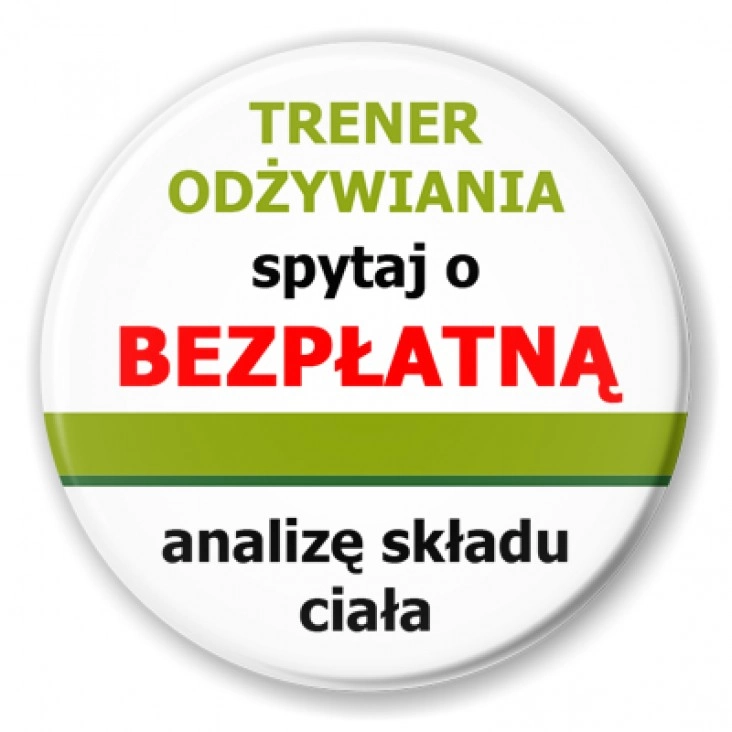 przypinka Trener odżywiania 3