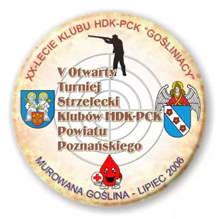 przypinka V Otwarty Turniej Strzelecki Klubów HDK-PCK Powiatu Poznańskiego