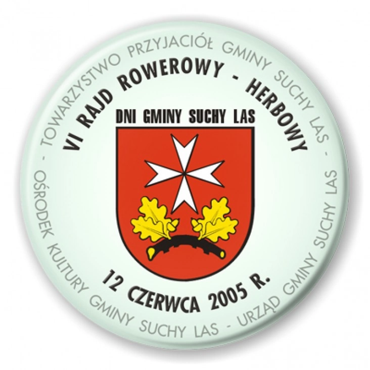 przypinka VI Rajd Rowerowy - Herbowy