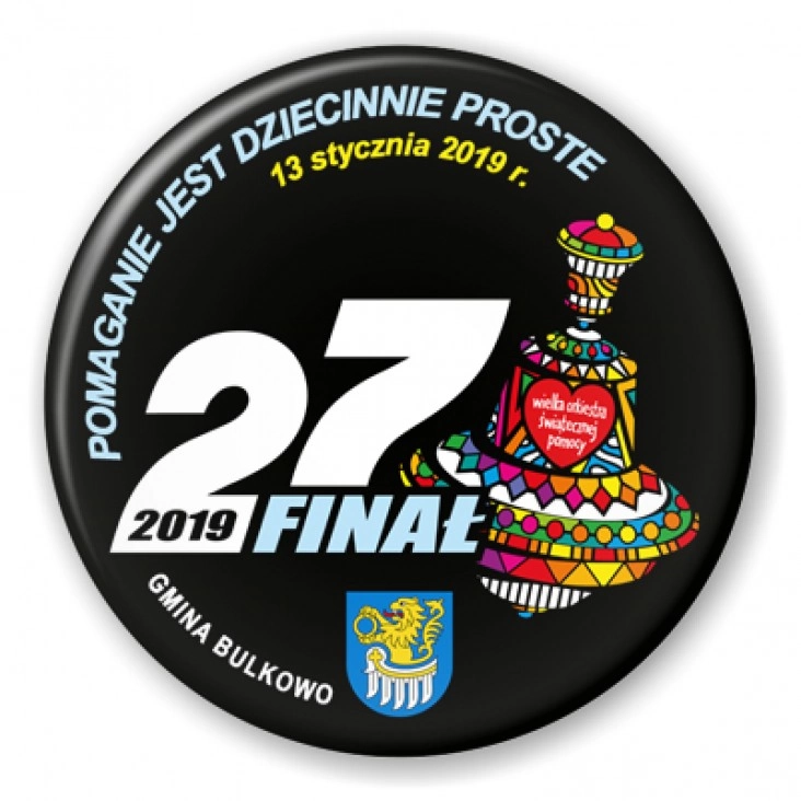 przypinka WOŚP 2019 Bulkowo