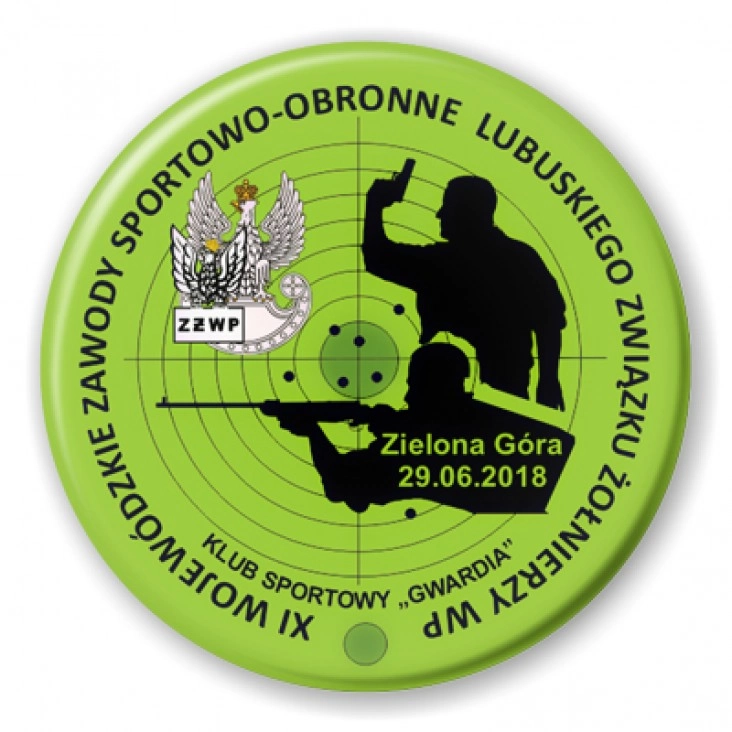 przypinka XI Wojewódzkie Zawody Sportowo-Obronne