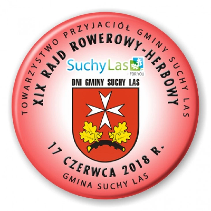 przypinka XIX Rajd Rowerowy - Herbowy