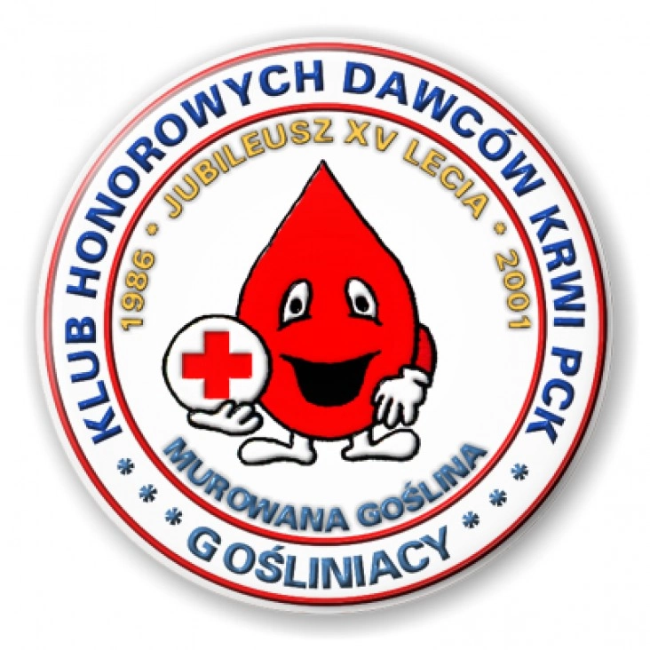przypinka XV-lecie Klubu Honorowych Dawców Krwi 