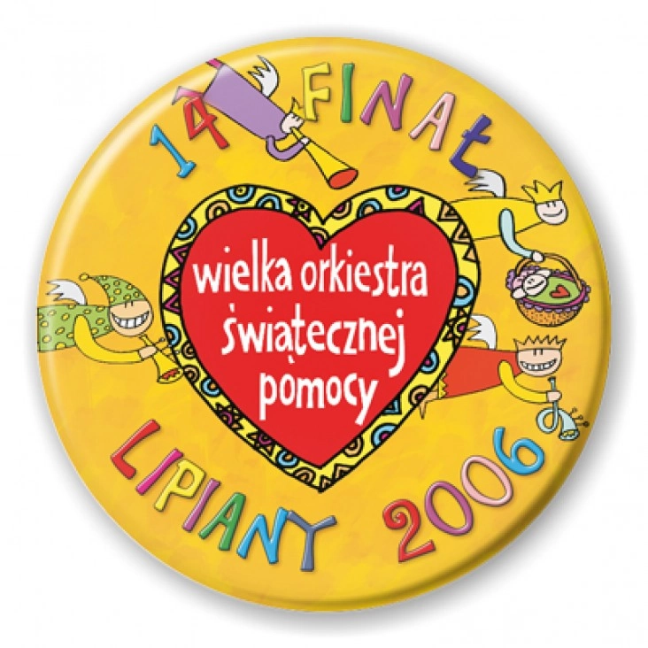 przypinka 14 Finał Wielkiej Orkiestry Świątecznej Pomocy - Lipiany 2006