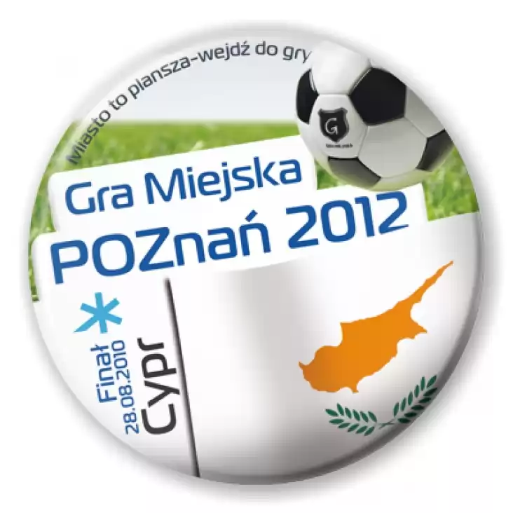 przypinka Gra Miejska - Poznań 2012 - Cypr