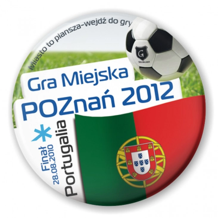 przypinka Gra Miejska - Poznań 2012 - Portugalia