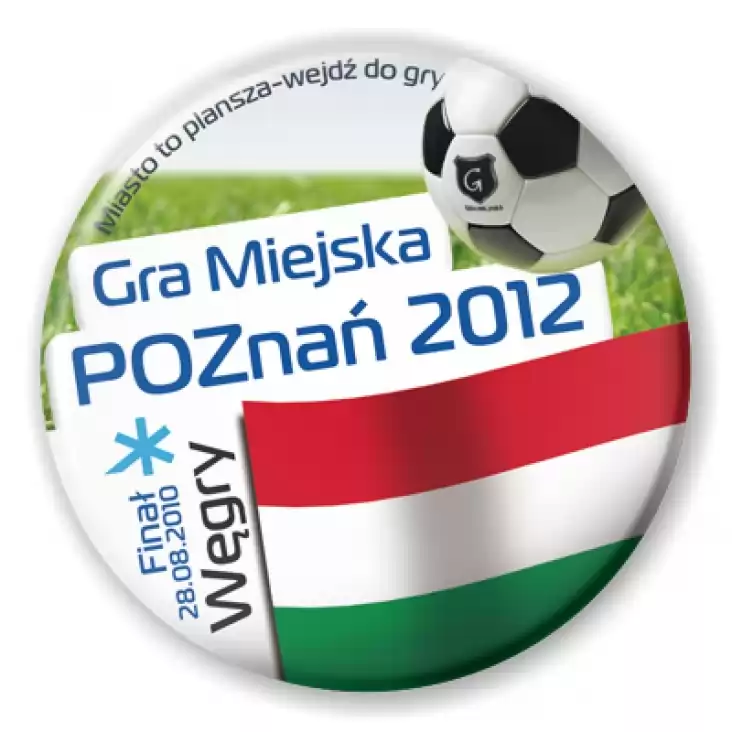 przypinka Gra Miejska - Poznań 2012 - Węgry