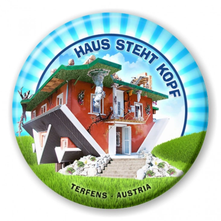 przypinka Haus steht Kopf