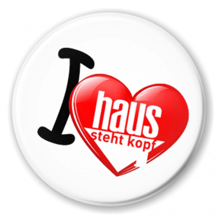 przypinka Haus Steht Kopf