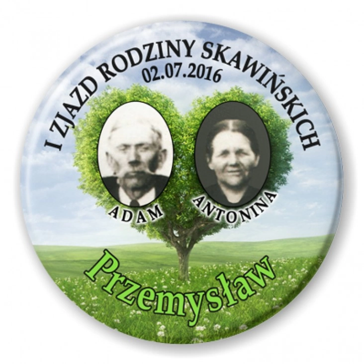 przypinka I Zjazd Rodziny Skawińskich