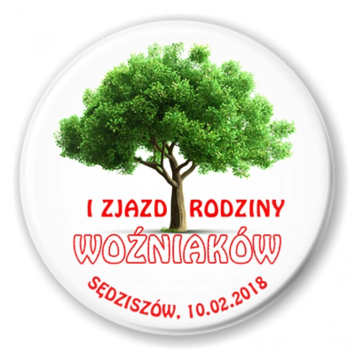 przypinka I Zjazd Rodziny Woźniaków