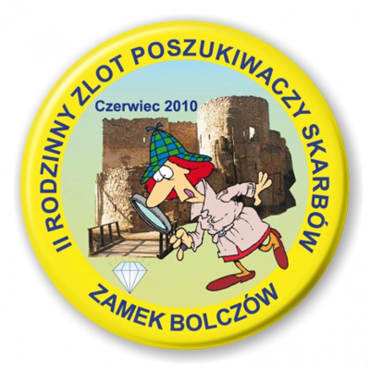przypinka II Rodzinny Zlot Poszukiwaczy Skarbów