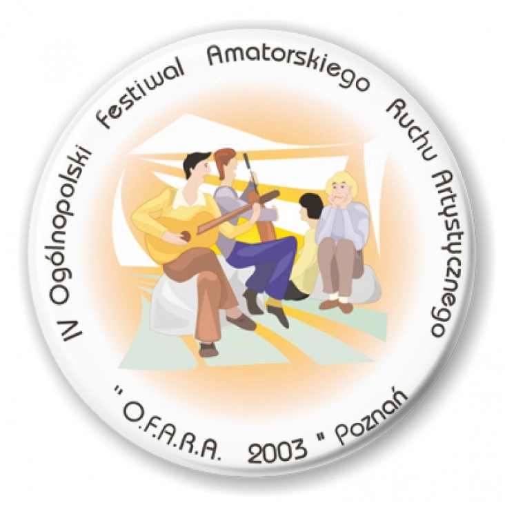 przypinka IV Ogólnopolski Festiwal Amatorskiego Ruchu Artystycznego 