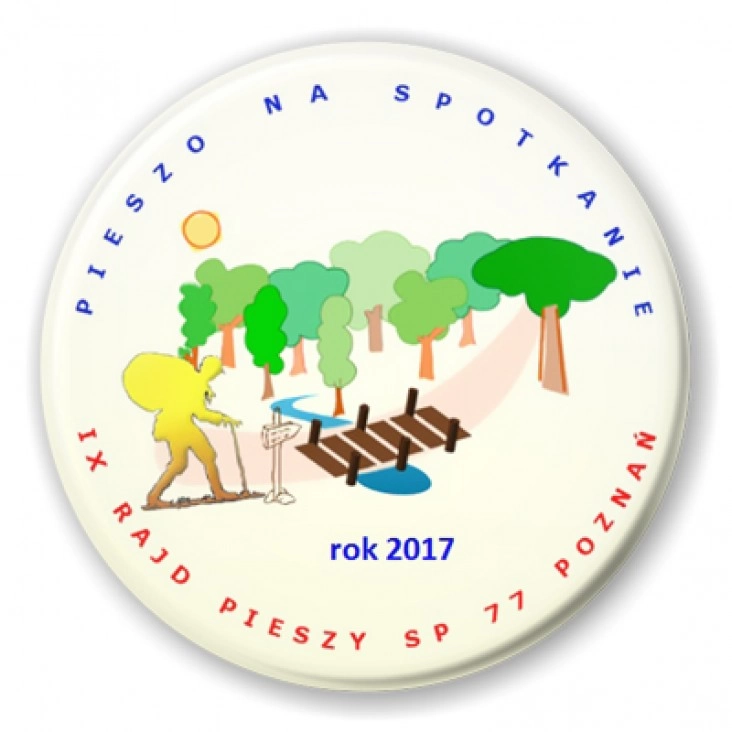 przypinka IX Rajd Pieszy SP 77 Poznań